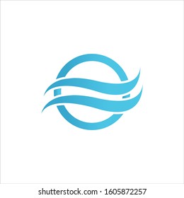 water wave logo design element
