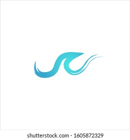 water wave logo design element