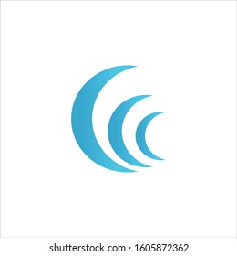 water wave logo design element