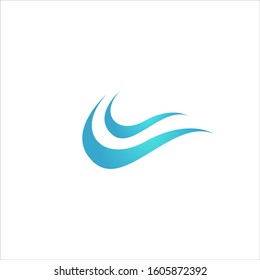 water wave logo design element