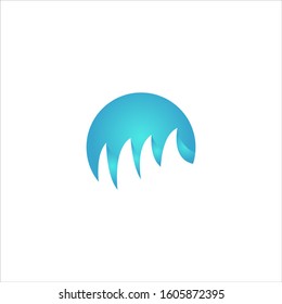 water wave logo design element