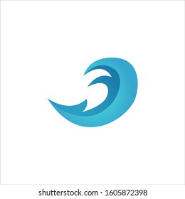 water wave logo design element