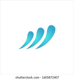 water wave logo design element