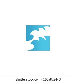 water wave logo design element