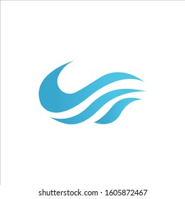 water wave logo design element