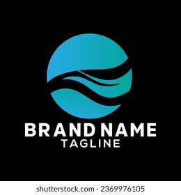 Water wave logo design. Water wave logo icon vector illustration design.