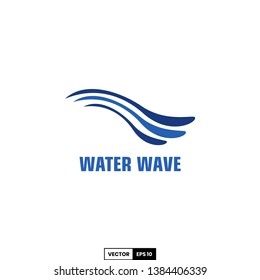 Water wave logo, design inspiration vector template for company logo