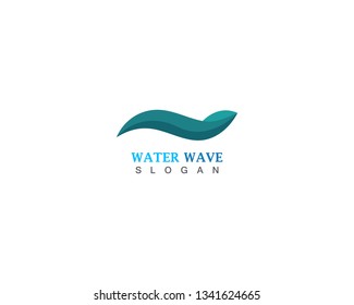 Water Wave logo design template vector
