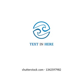 Water Wave logo design template