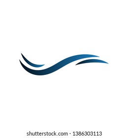 Water wave logo design template vector isolated illustration