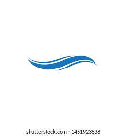 Water wave logo design template
