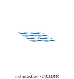 Water wave logo design template
