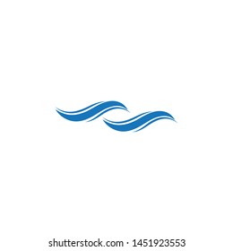 Water wave logo design template
