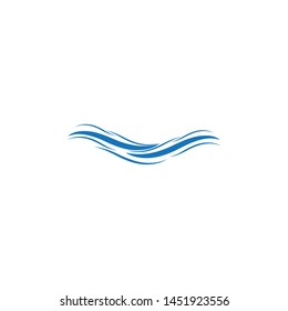 Water wave logo design template
