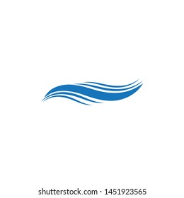 Water wave logo design template
