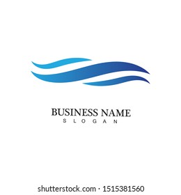 water wave logo design template