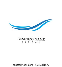 water wave logo design template