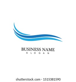 water wave logo design template