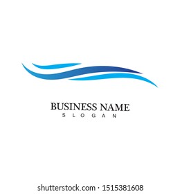water wave logo design template