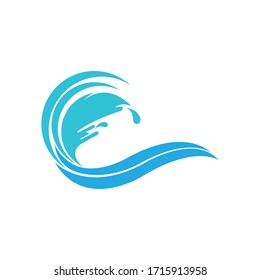 Design-Vorlage für Wasserwellen-Logos