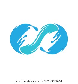 Water wave Logo design Template