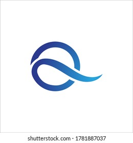 Water wave logo design template