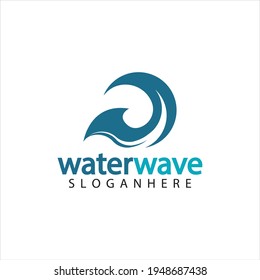 water wave logo design template