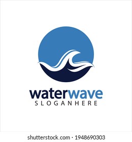water wave logo design template