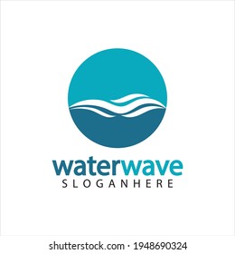 water wave logo design template