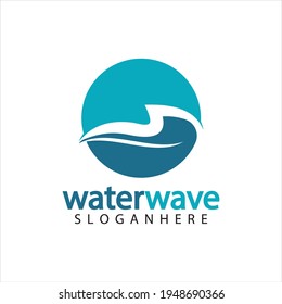 plantilla de diseño de logotipo de onda de agua