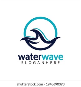 plantilla de diseño de logotipo de onda de agua