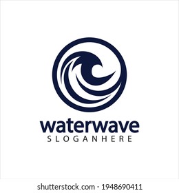 plantilla de diseño de logotipo de onda de agua