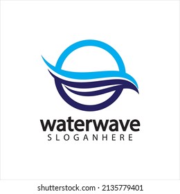 water wave logo design template