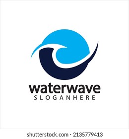 water wave logo design template