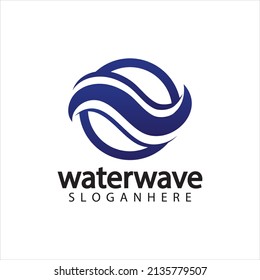 water wave logo design template
