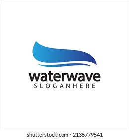 water wave logo design template