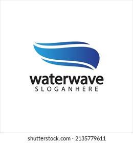water wave logo design template