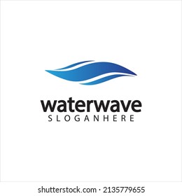 water wave logo design template