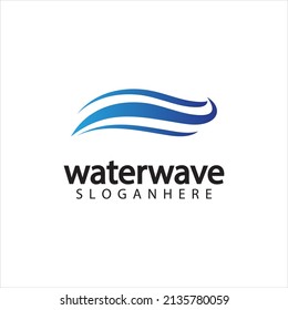 Design-Vorlage für Wasserwellenlogos