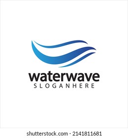 water wave logo design template