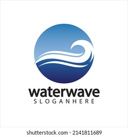 water wave logo design template