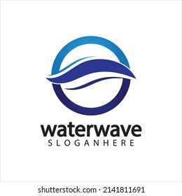 water wave logo design template