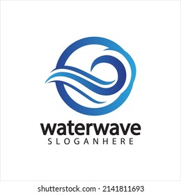 plantilla de diseño de logotipo de onda de agua