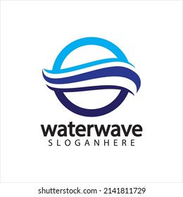plantilla de diseño de logotipo de onda de agua