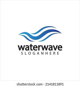 water wave logo design template