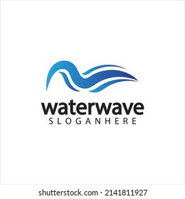 water wave logo design template