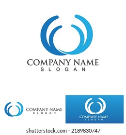 water wave logo design template