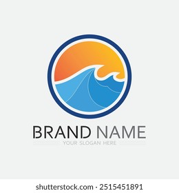 Wasser und Welle Logo Design Template Spritzen Aqua Tröpfchen