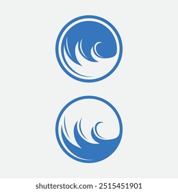 water and wave logo design template splash aqua droplet