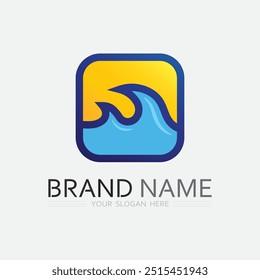 water and wave logo design template splash aqua droplet